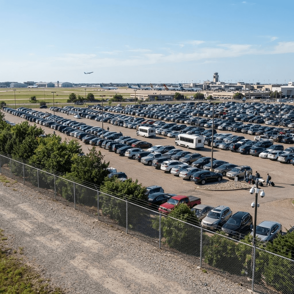 Vue du parking Orly Express Parc